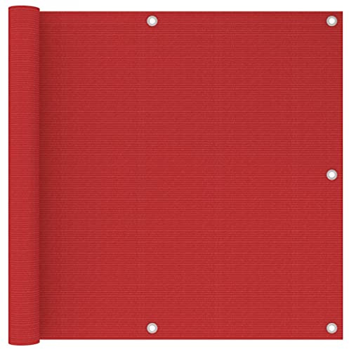 Bussandri Exclusive - Balkon-Sichtschutz Rot 90x300 cm HDPE