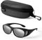 Bezzee Pro Silberfarbene Polarisierte Überzieh Sonnenbrille mit Etui - UV400-Schutz & Blendschutz - Sonnenbrille für Brillenträger Geeignet zum Angeln & Golfen - Überziehbrille Damen & Herren