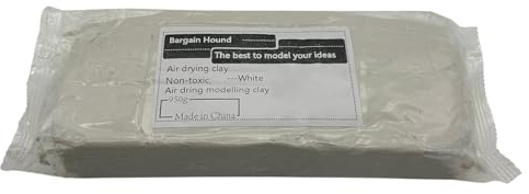 Clay, Air Modelling Clay, Air Drying Clay, Suitable for Adults and Children,Non Bake,White,950g