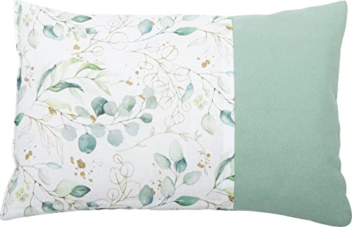 Herbalind Kräuterkissen Eukalyptus Schurwolle, Dinkelspelz & Kräuter weiß geblümt