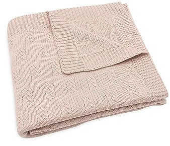 Jollein 516-511-67065 Babydecke Strick Grain Knit rosa (75x100 cm)