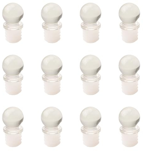 INCREWAY 12pcs Weinflaschenverschluss Kristallkugel Flaschenverschluss Luftdichte Silikon Dichtung Stopper Wein Konservierer für Glasflasche