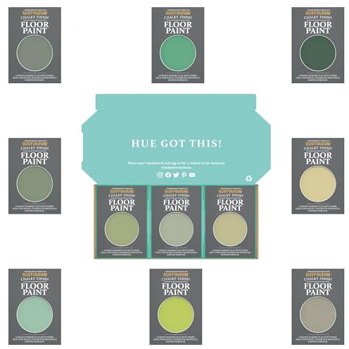 Rust-Oleum Chalky Floor Paint in Matt Finish - Rich Greens Tester Box