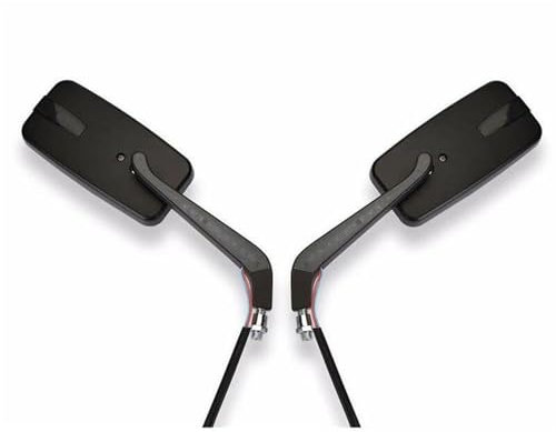 DZSYANJIASM Seitenspiegel Zubehör 2Pcs 8/10mm Motorrad Rückspiegel Mit Blinker Licht Für Kawasaki Spiegel Set Links RECHTS