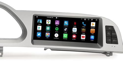 Snapdragon 668S 4+64GB Autoradio Android 14 GPS Navigatore per Audi A6 con sistema MMI-2G-HIGH Wireless Carplay SWC WiFi DSP DAB+ Bluetooth 5.1 OEM Radio 8,8 pollici IPS Schermo tattile