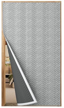 Cozomiz Wärmeschutzvorhang Schlaufengardinen Verdunklungsvorhang Wohnzimmer Thermovorhang Vorhang Winddicht Geräuschisolierung Panel-Isolierung 180x200cm (B x H) Dunkelgrau