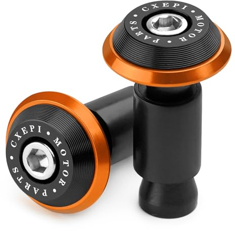 CXEPI Universal 1Pair Motorrad Lenkerenden Lenkergewichte Vibrationsdämpfer,Lenkerendstecker Ø22mm (7/8) Zoll Motorrad Lenkerende Schieberkappen