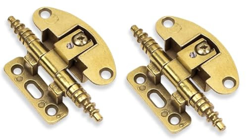 2 PZ CERNIERA PER MOBILI MM 80 DORATA DIAMETRO INCASSO MM 35 PER ANTE A BATTENTE