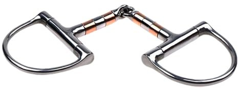 Generisch D-Ring-Pferdegebiss, Trense-Pferdegebiss | Mundgebissrolle mit Kupfer | Eingelenkiges Pferdegebiss, D-Ring-Trensengebiss für das Pferdetraining