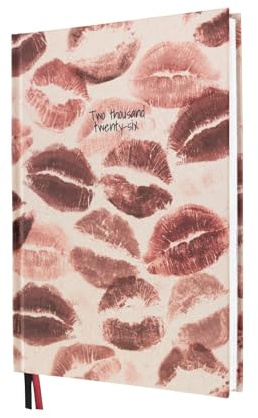 Kokonote Kalender 2026 Buchkalender A5 Terminplaner 2026 Cherry Lips 15 x 21,5 cm - Jahreskalender mit Wochenplaner - Planner Terminkalender 2026 A5