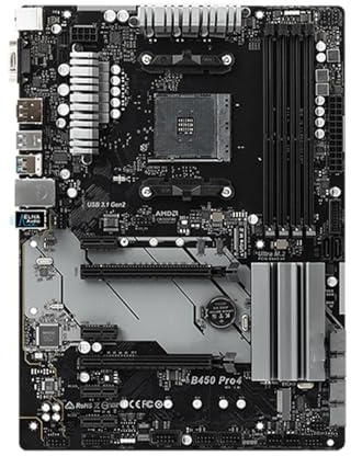 Carte mère Carte mère Fit for ASRock B450 PRO4 AM4 for Ryzen 5/7/9/3 5600 5800X3D 5900X 4100 CPU DDR4 3200+(OC) M.2 HDMI ATX