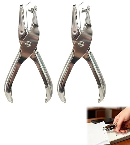 2 Pièces Perforatrice à Trou Unique - Ensemble de Pince Perforatrice en Métal pour Scrapbooking et Projets DIY, Trous de 3 mm et 6 mm, Outil Pratique pour Création de Cartes et Artisanat