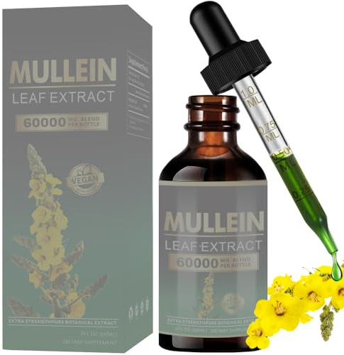 Estratto di Foglie di Verbasco, 60ML, Integratore Liquido Vegetariano, Stile di Vita Sano (Grigio)