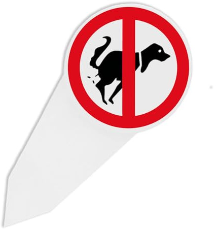 1 Stück Kein Hundeklo Steckschilder,300 X 150 MM Hinweisschild Hunde Kacken Verboten,Schilder Hundekot Verboten Aus Stabiler Material,Für Haus Hof Park Rasenflächen