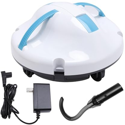 Robot Nettoyeur de Piscine Automatique sans Fil – Aspirateur Puissant de 120 Minutes pour piscines creusées jusqu'à 1 000 Pieds carrés, démarrage à Un Bouton pour Un Nettoyage