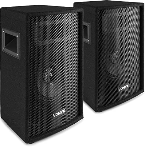 Vonyx SL6 PA Coppia di Altoparlanti da 6 Pollici 150 Watts, Altoparlanti passivi a 2 Vie per DJ, Musica, Megafonia, Presentazioni, Discorsi, Uso Domestico e/o Professionale