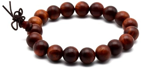 Zen Dear Unisex Natural Rosewood Prayer Beads Buddha Buddhist Prayer Meditation Mala Necklace Bracelet (10mm 19 beads)