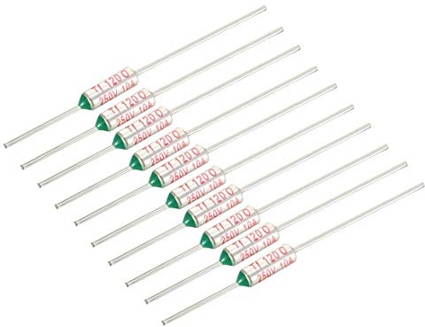 Sourcingmap Thermosicherung, 250 V, 10 A, 120 ℃ Celsius, Temperaturabschaltung, 10 Stück