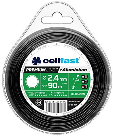 Cellfast Fil De Coupe Fil De Débroussailleuse Renforcé Acier Trempé Et Résistant Premium Rond 2,4 mm 90 m