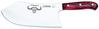 Giesser Qualitätsmesser Küchenmesser Metzgermesser Beil Butcher No. 1 Premiumcut - 22 cm Klingenlänge (Red Diamond)