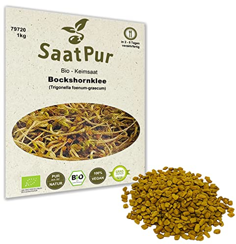 1Kg BIO Keimsprossen Bockshornklee Samen Sprossenanzucht Kressesamen Mikrogrün Microgreens