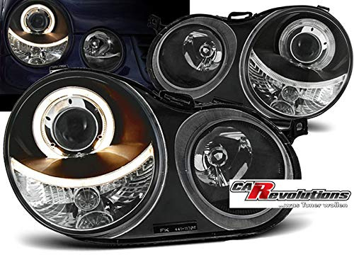 CR-Lights Angel Eyes Scheinwerfer Set in schwarz für VW Polo 9N 11.01-04.05