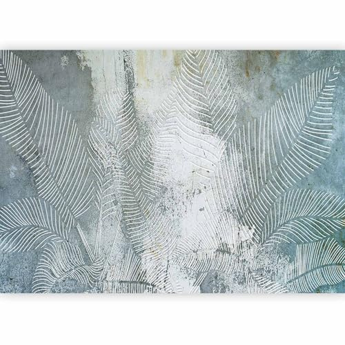 murando - Carta da Parati Adesiva Moderna per Soggiorno, Foglie, 441x315 cm | Fotomurale Autoadesiva, Pellicola Murales, Decorazione da Muro XXL, Poster Giganti da Parete, Natura, Produzione Europea