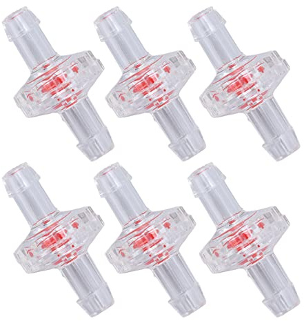 10 Pièces 7mm Clapet Anti retour, Clapet Anti retour Unidirectionnel en Plastique PP, Valve Anti-Retour à Sens Unique, Tuyau de Connexion Résistant à L' avec Diaphragme