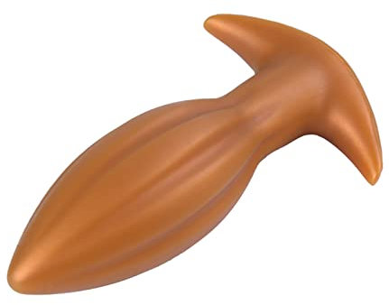 Analplug in Prismatisch mit Rillen, Vagina Dilatator Anal Expander Tunnel Butt Plug Fetisch Masturbation Analsexspielzeug für Männer und Frauen aus Silikon in vier Größen (M)