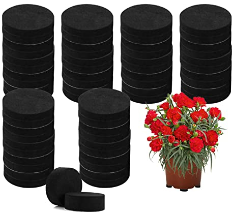 TSHAOUN 60 Pieces Garden Invisible Eva Foam Flower Pot Mat With Strong Self Adhesive Pad, Non-Slip Pot Feet Risers For Indoor And Outdoor Plant Pots And Furniture For Better Water Drainage (60 Pieces)
