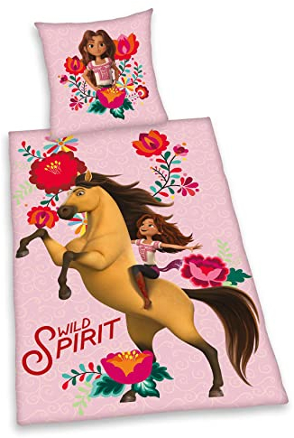 Herding Bettwäsche-Set Spirit, Kopfkissenbezug 80 x 80 cm, Bettbezug 135 x 200 cm, Mit Knopfleiste, Baumwolle, Twin