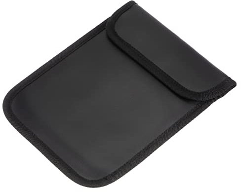 sourcing map Faraday Tasche RFID Signal Abschirmung Beutel 9 PU Brieftasche Strahlenschutz Trackingschutz Diebstahlschutz Spionageschutz für Handy und Schlüsselanhänger Schwarz