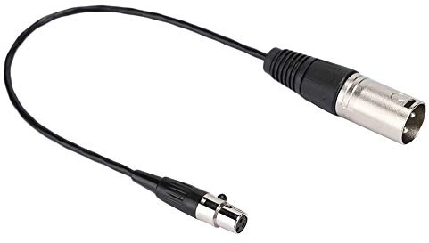 Mini XLR to XLR Cable, 3 Pin Female to Male Audio Cable with Gold-Plated Connectors, Oxygen Free Copper Professional Lavalier Microphone Cable for Cameras, Mixers and Audio Equipment