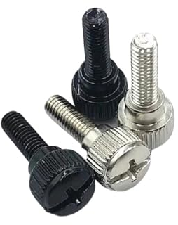 10 Stück/100 Stück 6#-32 * 6 Gewindezähne Computer-PC-Gehäuse Lüfter Werkzeuglose Einstellschraube Rändelschrauben Rändelschraube M3.5 (Color : Black, Size : 20PCS)