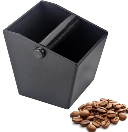 Coffee Knock Box, Bac a Marc de Cafe Knock Box Café Boîte Bac Marc a Cafe Pot Marc de Café, Barista Accessoire Coffee Boite Marc de Café avec Barre de Frappe Amovible et Base Antidérapante