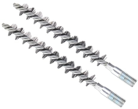 PATIKIL Cepillo Para Agujeros De 18 Mm De Diámetro, 2 Piezas Cepillo De Limpieza De Alambre Trenzado De Acero Inoxidable Para Limpiar Tubos Redondos Para Tubos, Color Plateado