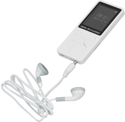 32GB MP3 MP4 Player, Music Player with Bluetooth 5.0, 1.8 LCD Display, w Speaker Video FM Ebook Photo Viewer Headphones, Lossless Sound MP3 MP4 Music Player (White)