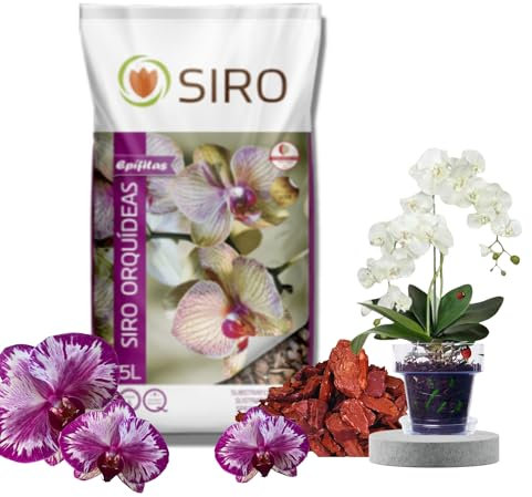 5 L Sustrato Orquideas Gold | Premium+ | Corteza de Pino, Chips de Coco, Turba de Sphagnum, Greda Volcanica, Abono Orquideas NPK para 6 Meses | Granulometria 10-15 mm | Tierra para Orquideas