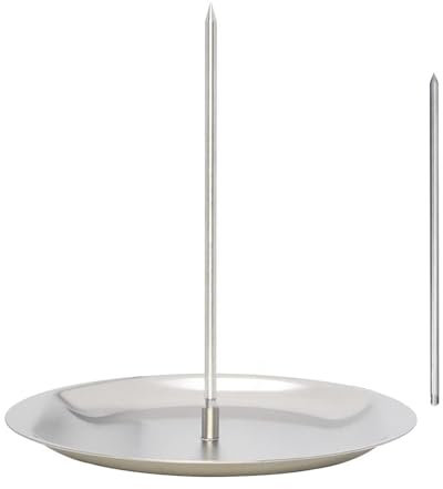 Fiauli Brochetas de salchichas de acero inoxidable para barbacoa soporte de brochetas para barbacoa soporte Shawarma vertical, Pastor Tacos Kebab 8 pulgadas para instalar plata