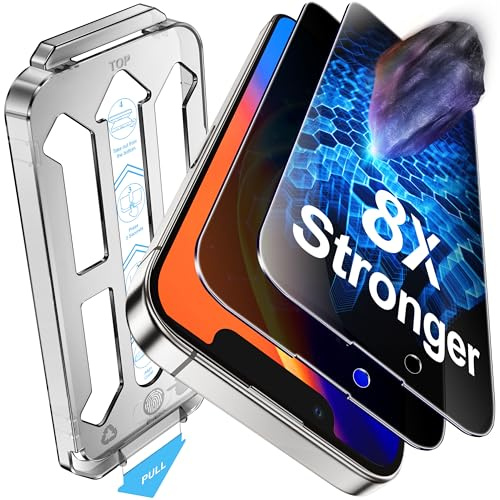 Tentoki 2 Pièces Verre Trempé Anti Espion pour iPhone 13/13 Pro / 14 / 16e (6.1'), Dureté 9H+ Military-Grade Protection écran, [Avec Kit d’Installation Rapide] [Sans Bulles] [Transparence HD]