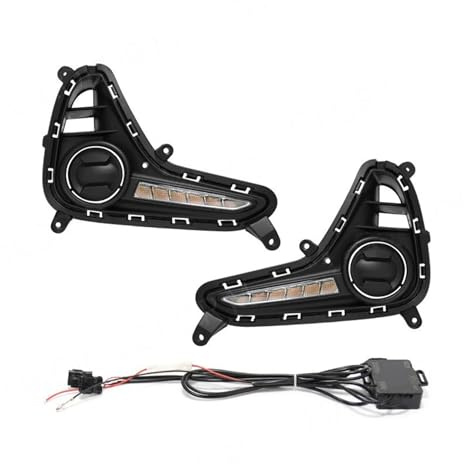 Phare Avant pour Hyundai pour Grand I10 2017 2018 2019 DRL Feux De Jour LED Feu De Brouillard Clignotant Jaune Blanc Étanche Feux Avants Auto