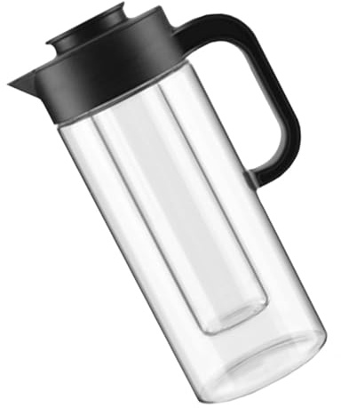 Hohopeti Jarra De Agua De Vidrio Grande Para Nevera Jarra De Agua Para Fría De Vidrio Para Cocina o Mesa