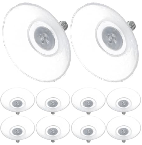EPIGEIST 10 pièces Lot de Ventouses Transparentes à Vis pour Mobilier Ventouses Puissantes pour Table Verre Accessoires Fixation Meubles Polyvalents
