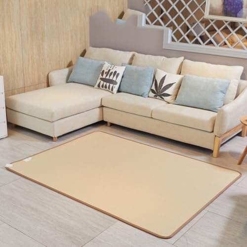Tappeto Riscaldante Elettrico, Cuscinetto Riscaldante per Pavimento in Cristallo di Carbonio al Grafene, Tappeto Riscaldante per Pavimento del Soggiorno per Uso Domestico(Gray,50 * 60cm)