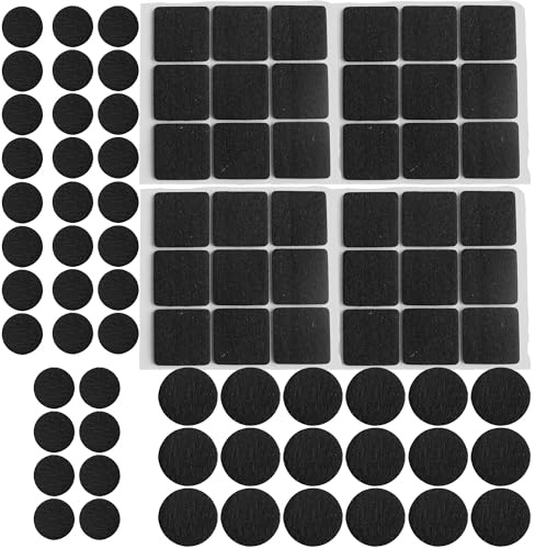 Tidora Set 77 Feltrini Adesivi per Sedie e Mobili, Antigraffio e Antiscivolo, 3mm Spessore, 3 Misure (20mm, 28mm, 25×25mm), Protezioni per Pavimenti in Legno, Piastrelle e Laminato