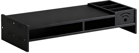 Opdestn Supporto Per Monitor Da Computer Per Scrivania | Ripiano Ergonomico A Due Livelli | Altezza 10.9 cm Supporto Alzato Per Monitor Con Organizzatore Di Archiviazione,Per Casa Ufficio Scrivania