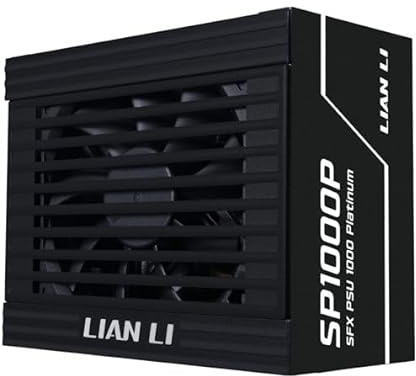 Lian Li SP Platinum Series Modular SFX Power Supply – 80 PLUS Platinum Efficiency, Fully Modular Braided Cables, ATX 3.1 and PCIe 5.1 Compliant, Zero RPM FDB Fan, 1000W Black
