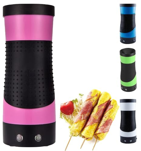 Electric Vertical Egg Roll Cooker, Multi-function Breakfast Egg Sausage Egg Cooker with Oil Push Rod, Make Of Sausages In Eggs, Mold Sausage Machine pink