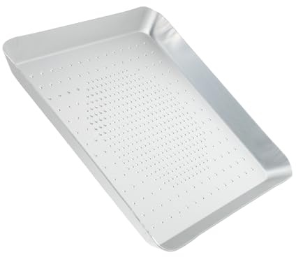 LIFKOME Teglia Quadrata per Pizza Fori 12 Pollici in Metallo Resistente, Teglia da Forno Multifunzione per Pizza, Torte e Pancake, Adatta per Uso Domestico e Cucina Professionale