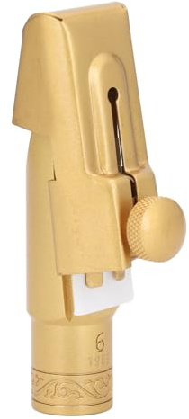 Yctze Embout de Saxophone Soprano Plat en Laiton plaqué or Modèle 6 Haut de Gamme – Performances Améliorées de Remplacement, tonalité Vive et Variations Tonales – Saxophonistes Débutants et